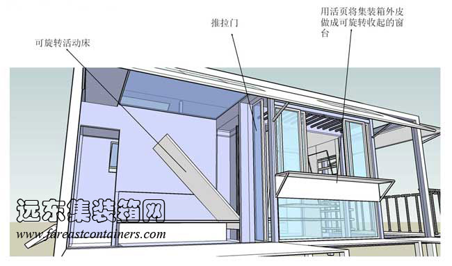 带天窗的变形小屋,集装箱活动房,二手集装箱货柜,住人集装箱房屋