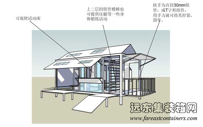 带天窗的变形小屋,集装箱活动房,二手集装箱货柜,住人集装箱房屋