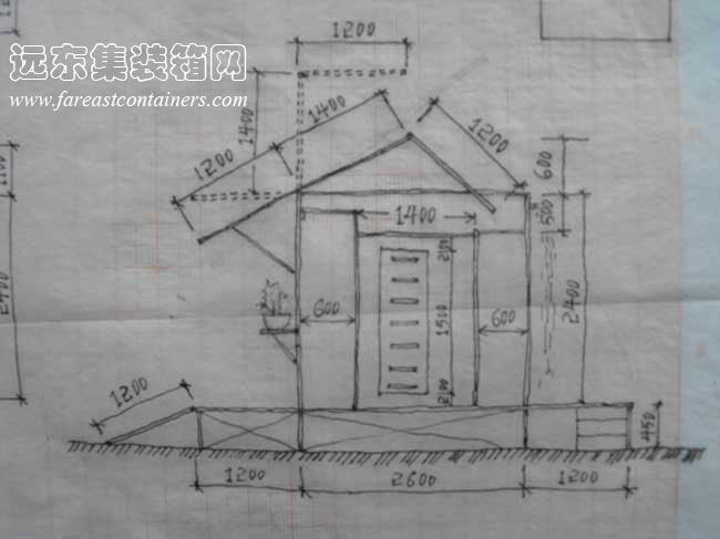 带天窗的变形小屋,住人集装箱房屋,二手集装箱货柜,集装箱活动房