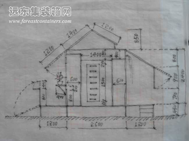 带天窗的变形小屋,住人集装箱房屋,二手集装箱货柜,集装箱活动房