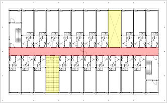 采用内廊式走道布局的 Qubic 学生宿舍,集装箱房屋,集装箱建筑,集装箱住宅,集装箱活动房,住人集装箱