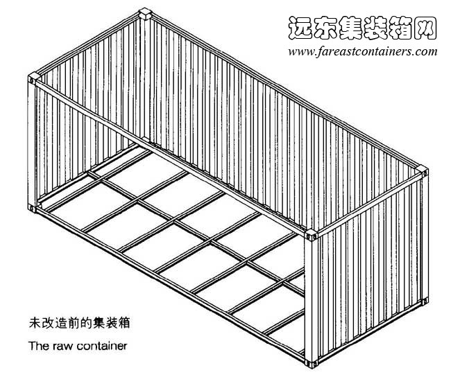 未改造前的集装箱,集装箱建筑,集装箱房屋,集装箱住宅,集装箱活动房,住人集装箱