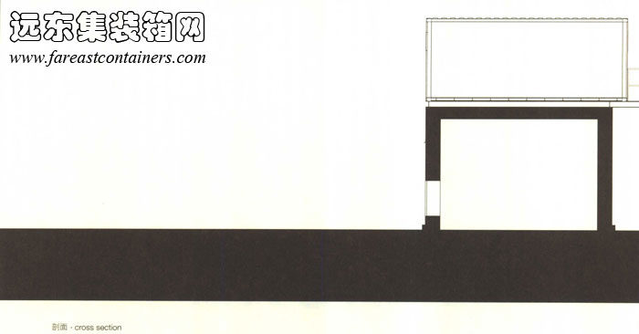 剖面,集装箱建筑设计图,集装箱房屋,集装箱住宅,集装箱活动房,住人集装箱