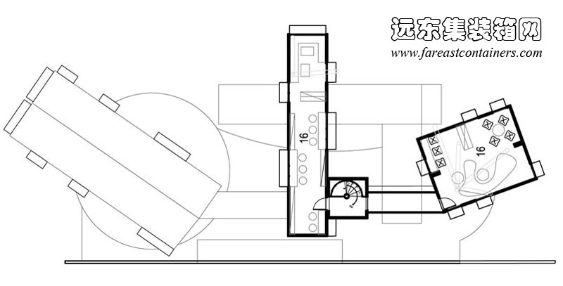 Contertainer项目AMIN集装箱图书馆设计图,集装箱建筑,集装箱房屋,集装箱住宅,集装箱活动房