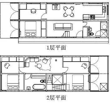 集装箱住宅平面设计图,集装箱房屋,集装箱活动房,住人集装箱,集装箱建筑