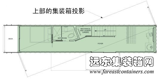 上下箱体成斜角放置平面设计图,集装箱房屋,集装箱活动房,住人集装箱,集装箱住宅,集装箱建筑