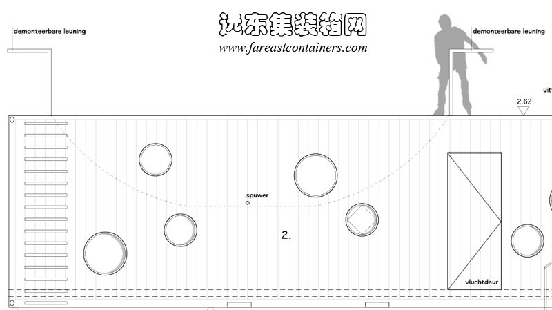 HUB 01 集装箱学生宿舍Street life unit的立面图,集装箱房屋,集装箱建筑,集装箱住宅