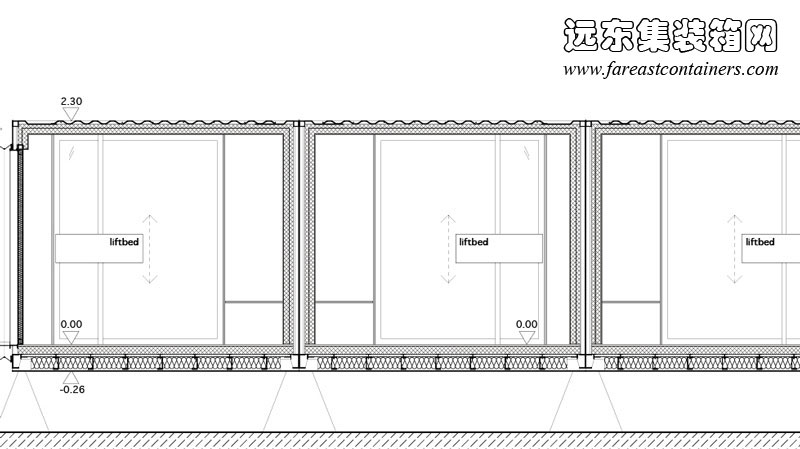 HUB 01 集装箱学生宿舍Compact units的立面图,集装箱房屋,集装箱建筑,集装箱住宅