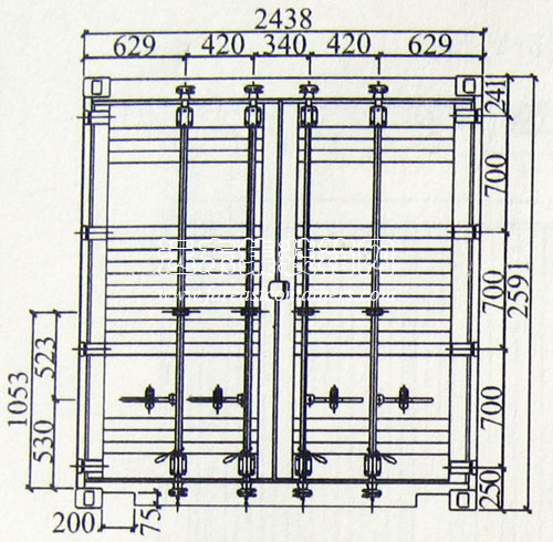IAA、ICC 集装箱后端(门)图