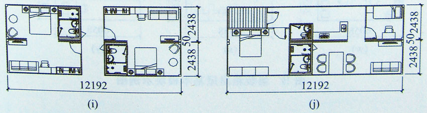 集装箱房屋基本模块示例图