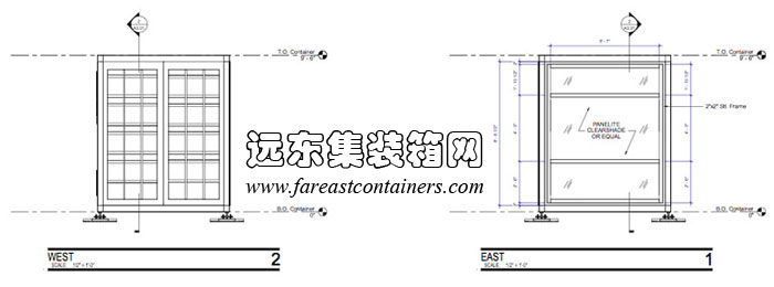 Librii集装箱图书馆外部立面图