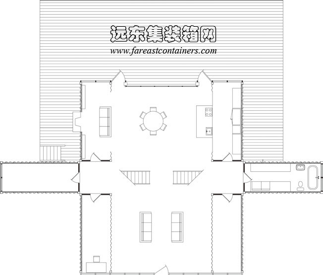 12号集装箱住宅一层平面图