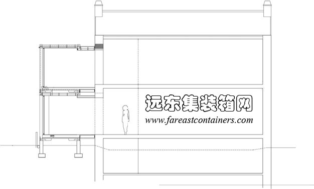 南斯集装箱住宅剖面图