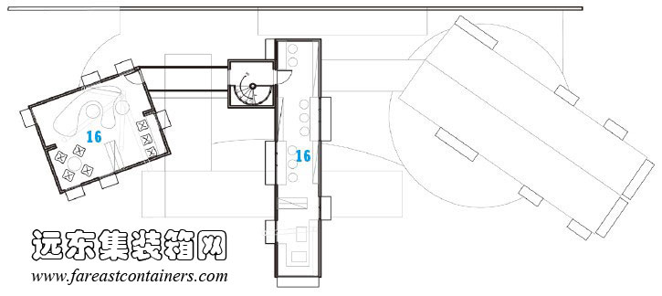 Contertainer 集装箱社区中心三层平面图