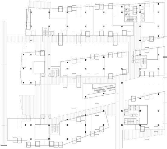 三里屯集装箱建筑三层平面图