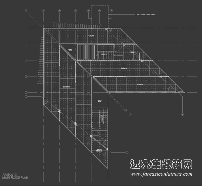 APAP open school 集装箱学校底层平面图