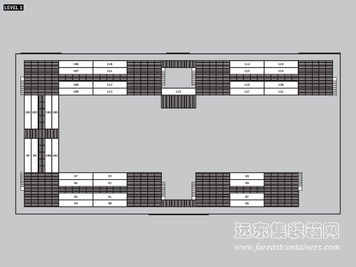 集装箱大卖场Boxpark NDSM的第二层平面图